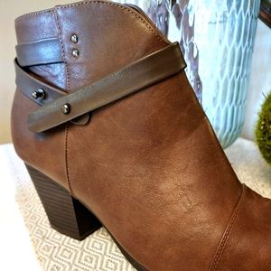 Brown Vegan Leather Boots 10W (2 for $30)